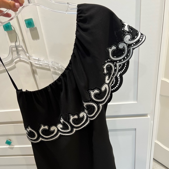 Ramy Brook Darla Lace-Trim One-Shoulder Dress - Picture 6 of 7